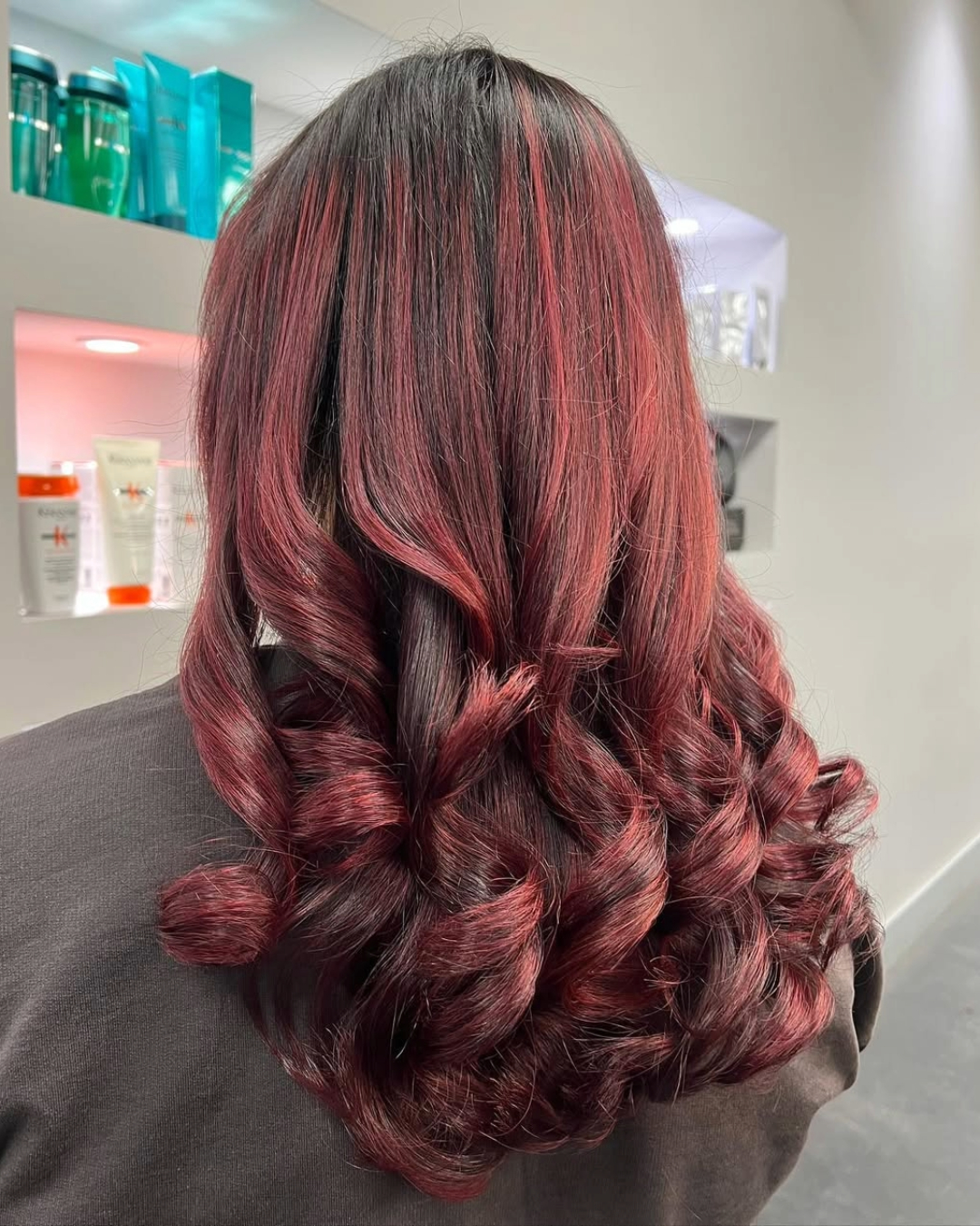 bold red hair colours at hair lab salons woking and basingstoke