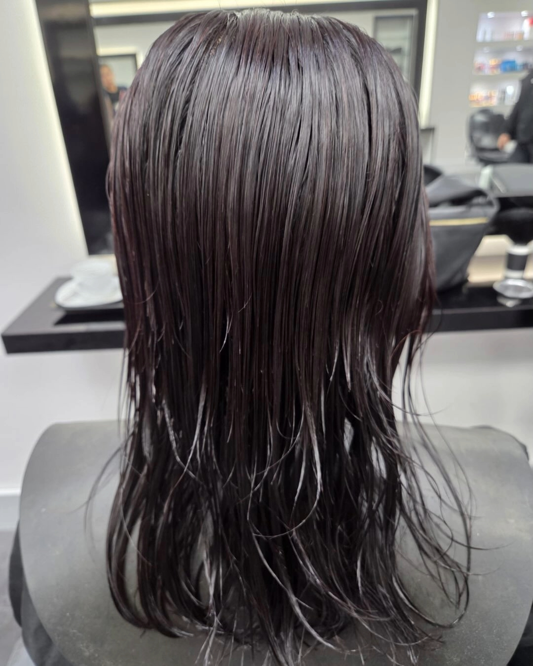 before a bob hair cut transformation at hair lab salons in woking and basingstoke 