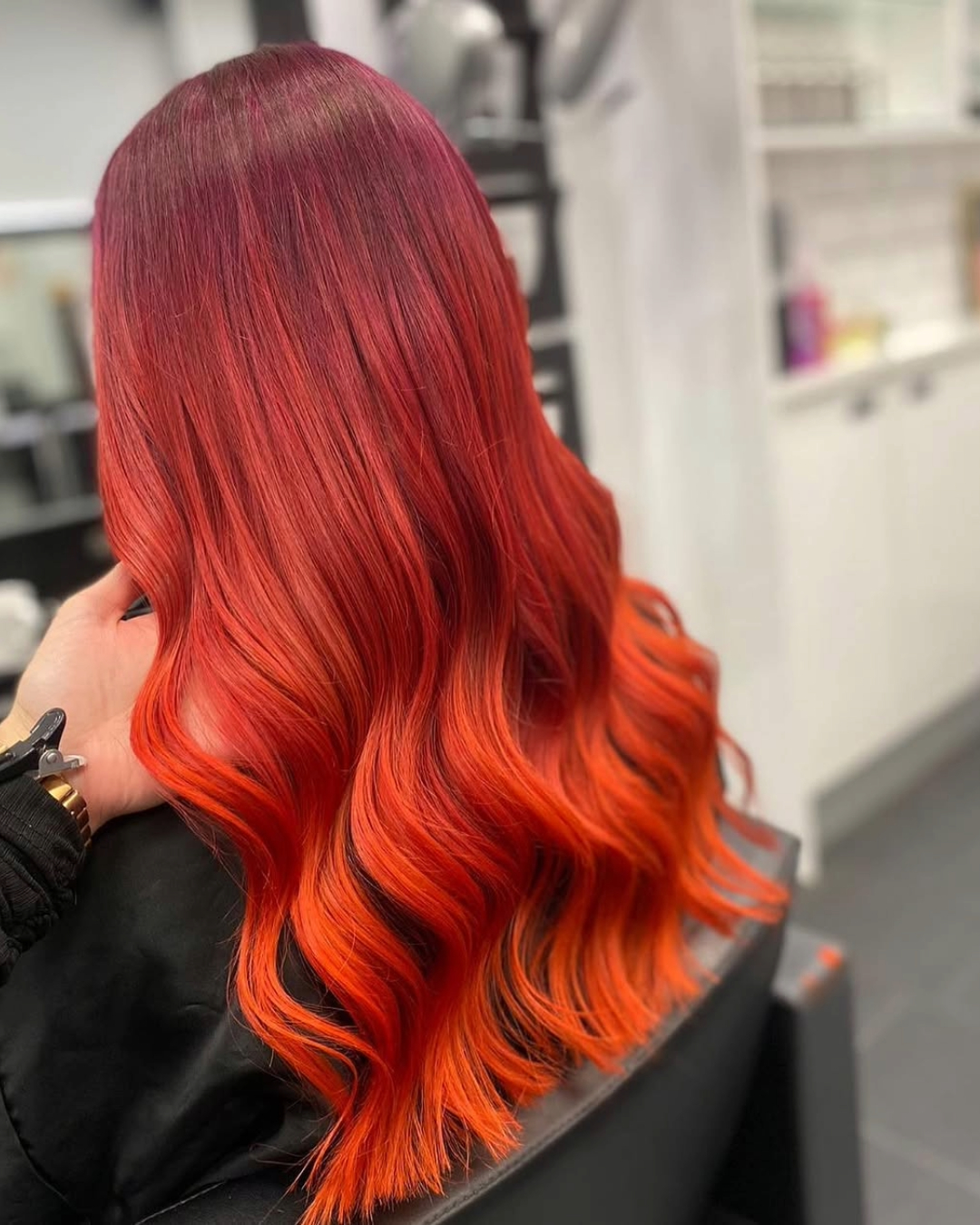after transformation of a keratin treatment at hair lab salon in woking 