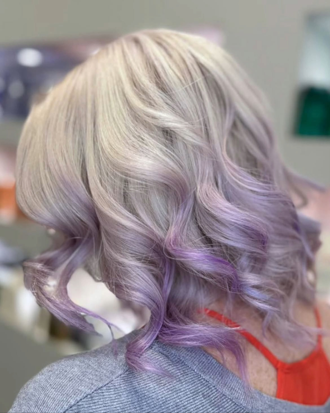 professional purple hair colour carried out at hair lab salons in woking and basingstoke