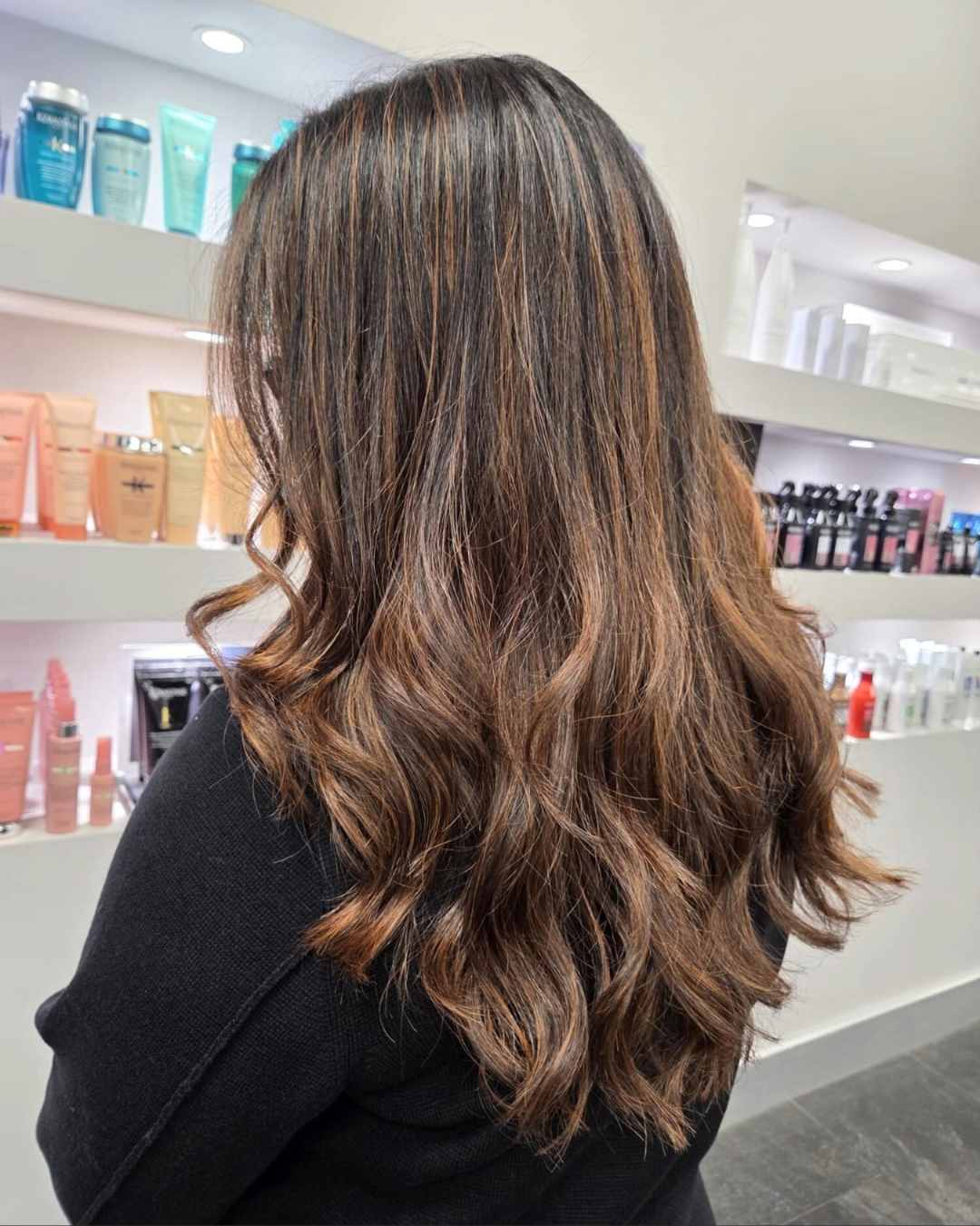 beautiful brunette hair colour on long hair carried out by the professionals at hair lab salons in woking and basingstoke beautiful brunette hair colour on long hair carried out by the professionals at hair lab salons in woking and basingstoke